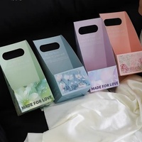 Boîte portable pour arrangements floraux, idéale pour les mariages, les achats, les cadeaux, l'emballage de plantes, les sacs en papier