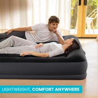 Matelas Gonflable Pliable Portable en PVC Floqué Durable pour Camping, Lit d'Appoint, Couchage d'Air pour Hôtel