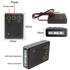 Yosovlamp 16LED Car Grille Explosion Light Clip Luz estroboscópica Control remoto con cable Un remolque Cuatro luces de advertencia Modelos X6 X5 - Product Image 5