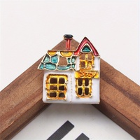 Broche Maison Vintage Élégante à Design Découpé Simple, Accessoire de Luxe Personnalisé, Cadeau pour Femme