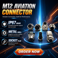 Connecteur de capteur M12 en laiton pour automobile, droit ou coudé, assemblé, mâle-femelle, 2 à 17 broches