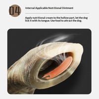 Nouveau jouet à mâcher exclusif transfrontalier en TPU en forme de corne de vache, durable et nettoyant les dents, pour l'alimentation des animaux de compagnie