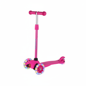 Scooter 3-en-1 rose en acier et plastique à 3 roues avec jouet enfant pliable léger pour l'extérieur 6pcs/CS - Product Image 2