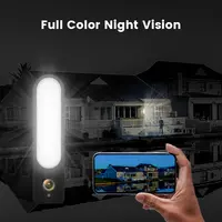 Projecteur de sécurité sans fil à vision nocturne en couleur pour l'extérieur, caméra de cour wifi tuya LED, lampe murale, caméra de jardin