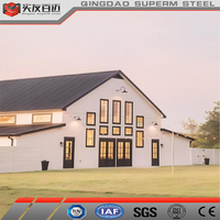 Maison préfabriquée en métal, grande salle de réception, lieu de mariage, barndominium préfabriqué, construction en structure métallique