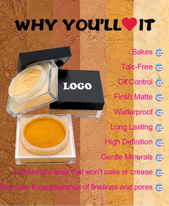 Sin talco Etiqueta Privada translúcido resaltador maquillaje vegano a prueba de agua púrpura Rosa lujo plátano polvo suelto - Product Image 2