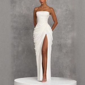 WY0603008 Nuevo Vestido Largo Bettergirl 2026, <span class=keywords><strong>Elegante</strong></span> y Sexy, Estilo Francés, Sin Tirantes, con Abertura Alta - Product Image 3