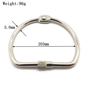 Anillo Organizador de Llaves en Forma de D de Papel EWANG, Anillos de Almacenamiento de Cinta Plateados - Product Image 2