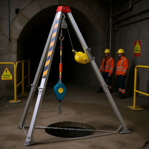 Kit de Trípode de Rescate para Espacios Confinados con Patas de 7', Soporte, Cable de 98', Protección Contra Caídas de 32.8', Cabrestante de 1200 Lbs y Bolsa de Almacenamiento - Product Image 2