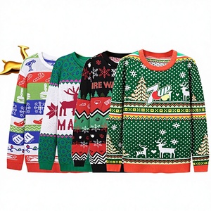 Vente directe usine – Pulls de Noël automne pour hommes et femmes – Acrylique – Coupe ajustée – Double face – Chaleur optimale – Manches longues – Commerce transfrontalier - Product Image 1