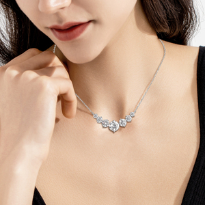 Cadeaux pour la fête des mères, pendentif en moissanite VVS pour femmes, chaîne en argent sterling S925, plaqué <span class=keywords><strong>or</strong></span> 14 carats, <span class=keywords><strong>collier</strong></span> en diamant créé en laboratoire GRA 5CT - Product Image 3