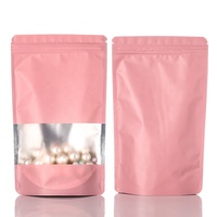Petit sac d'emballage alimentaire en plastique autoportant avec logo personnalisé, fermeture éclair auto-scellante, estampage à chaud, emballage pour céréales/grains de café