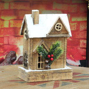 Décorations de Noël en bois, fournitures de décoration de Noël, maison de neige lumineuse de Noël, décoration de scène d'<span class=keywords><strong>igloo</strong></span> en bois de Noël, ornements - Product Image 2