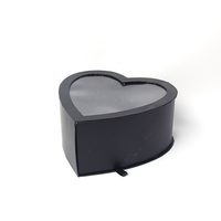Caja de Regalo en Forma de Corazón con Ventana, Impresión a Color, Hecha de Cartón Resistente