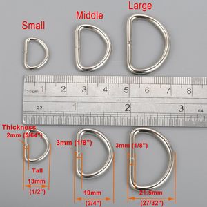 Crocsee Metal D Ring Inch Non Welded Nickel Plated Pack Of Small - Product Image 3