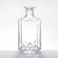 Bouteille en verre personnalisée de luxe pour rhum, vodka, whisky, liqueur, gin, 750 ml, 700 ml, 500 ml, 375 ml