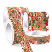 Matériel de scrapbooking décoratif écologique, biodégradable et recyclable en acrylique, marron, motif bonhomme de neige et Père Noël, pour écriture