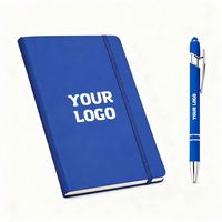 Cuaderno/Diario de Oficina y Escolar de Cuero PU de Alta Calidad con Logotipo Personalizable, Tamaños A5/A6, con Banda Elástica, Ecológico