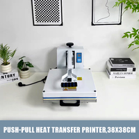 Presse à chaud semi-automatique 38x38cm, imprimante à transfert plat manuelle pour t-shirts, tapis de souris, vêtements, sublimation