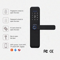 La plus récente entrée sans clé électronique Wifi BLE connexion à la carte Rfid mot de passe poignée d'empreintes digitales TTlock Smart Lock