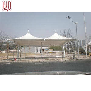 Structure de protection solaire en membrane pour parking de voitures, abri de parking pour voitures, tente de protection solaire pour garage - Product Image 4