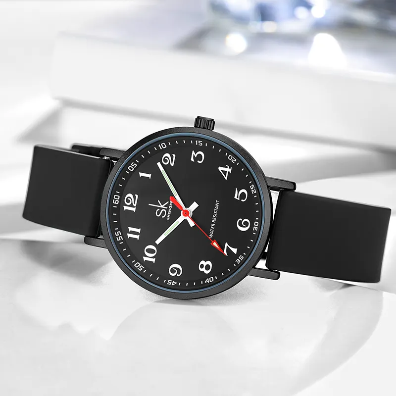 Jam Tangan Kuarsa Arab K0166L Kualitas Premium Kustom Jam Tangan Silikon Analog Modis untuk Wanita