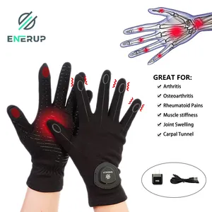 Enerup ถุงมือนวด Oem/odm,ถุงมือนวดข้ออักเสบสำหรับมือถุงมือรักษาส่วนบุคคลและบรรเทา3โหมดแบบชาร์จไฟได้