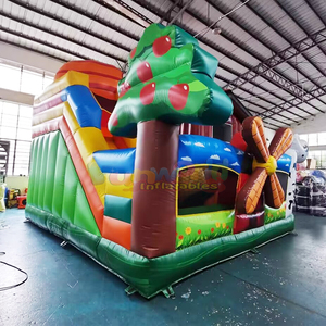 Chateau gonflable big red barn bouncy <b>castle</b> with slide commercial inflatable farm <b>bounce</b> house combo - Product Image 3