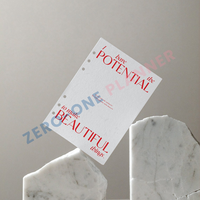 Planificateur d'impression personnalisé tableau de bord A5 A6 A7 B5 B6 papier cartonné blanc couvre Insert coloré pour classeur budgétaire discbound