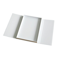 Luxe rigide double porte fermeture A4 livre forme carton papier cadeau lettre stockage carte emballage boîte pour ordinateur portable avec serrure