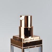 Emballage cosmétique vide carré emballage de soins de la peau 30ml bouteille de pompe de lotion acrylique pour fond de teint liquide