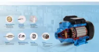 YINJIA QB новая конструкция Vm55 0.75HP усилитель двигателя переменного тока периферийный насос для системы кондиционирования воздуха