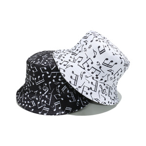 Chapeau de soleil pour femme avec motif note de musique - Chapeau bob et chapeau de pêcheur unisexe pour l'extérieur, protection UV décontractée, casquette pour couple - Product Image 5