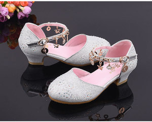 132-3 di alta Qualità di Nuovo Arrivo Per Bambini Scarpe Da Ballo di Compleanno del Commercio All'ingrosso Del Partito D'oro Scarpe di Strass - Product Image 5