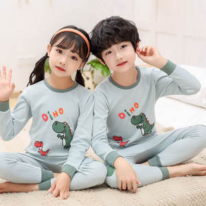 Ensemble de pyjamas pour enfants personnalisés, dinosaures, respirants, manches longues, en coton, vêtements de nuit pour bébés garçons, ensemble de vêtements pour enfants pour garçons - Product Image 3