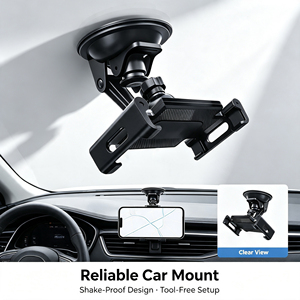 Soporte Universal Plegable para Teléfono con Ventosa Magnética para Coche, Diseño Creativo y Moderno, Clip Trasero de Plástico, Gran Estabilidad para Coche - Product Image 1