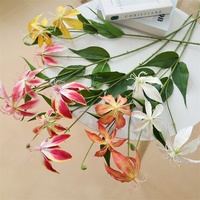Fleurs artificielles A-394, lys à toucher réel, impression 3D, lys araignée blanc, fleur artificielle de lys tigre