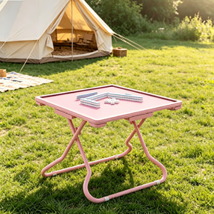 <span class=keywords><strong>Table</strong></span> de Mahjong pliable rose, légère et imperméable, idéale pour le camping en plein air, les pique-niques, les voyages en camping-car et les jeux de <span class=keywords><strong>poker</strong></span>. - Product Image 1