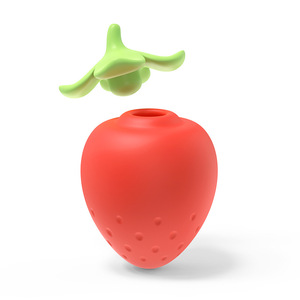 Nuevo Vibrador Pequeño con Forma de Fresa, con Cubierta Antipolvo, Forma Oculta, Resistente al Agua IPX7, de Silicona - Product Image 4