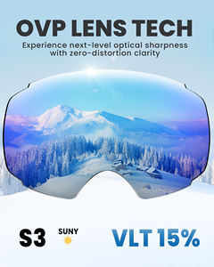 แว่นสกี PU สำหรับผู้หญิงแบบขายส่งสั่งทำพิเศษ ป้องกันรังสียูวี T-REACT เปลี่ยนสีได้ ป้องกันฝ้า แม่เหล็กพลิกได้ น้ำหนักเบา สวมใส่สบาย - Product Image 3