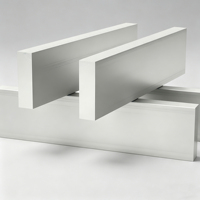 Plaque/Barre carrée en aluminium série 6000, profil plat, tempérisation T3-T8, tolérance 1%, pour applications portes et fenêtres, découpe
