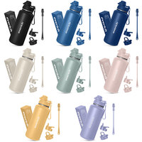 Bouteille d'eau personnalisée 32oz chaud froid isolé bouteille d'eau en acier inoxydable bouteille d'eau