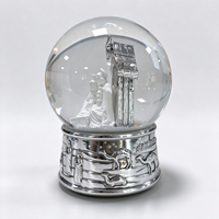 Boule à Neige de Noël en Résine Peinte à la Main, Scène de la Nativité, Famille Sainte, Décoration de Table de Noël, Objet de Collection