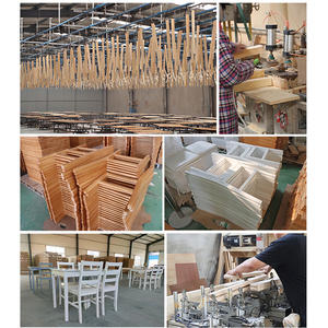 Ensemble <span class=keywords><strong>de</strong></span> salle à manger en bois <span class=keywords><strong>de</strong></span> pin <span class=keywords><strong>de</strong></span> couleur naturelle moderne avec <span class=keywords><strong>4</strong></span> <span class=keywords><strong>chaises</strong></span> et 1 table pour salle à manger - Product Image 6