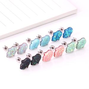 Boucles d'oreilles en acier chirurgical pour enfants, type clou à vis, vente en gros - Product Image 4