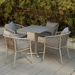 Ensemble de meubles de jardin <span class=keywords><strong>en</strong></span> <span class=keywords><strong>rotin</strong></span> imperméable moderne, trois pièces, table et chaises, pour cour, hôtel, maison d'hôtes et <span class=keywords><strong>salon</strong></span> - Product Image 5