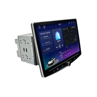 Radio de coche Universal Android de 10 pulgadas con Panel ajustable reproductor Multimedia Carplay de 8 núcleos 1din 2DIN pantalla giratoria Manual