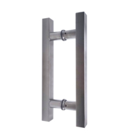 Poignée de porte coulissante en verre moderne, couleur personnalisable, en acier inoxydable 201/304, finition satinée/polie chromée, pour salle de bain