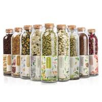 Thé aux fleurs de rose, combinaison de thé aux fruits d'orge et de sarrasin, coffret cadeau de thé en bouteille Zhongrun