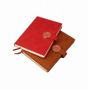 Carnet en cuir écologique Perfect Emed avec reliure cousue, logo et taille personnalisés pour cadeaux et usage professionnel - Product Image 1